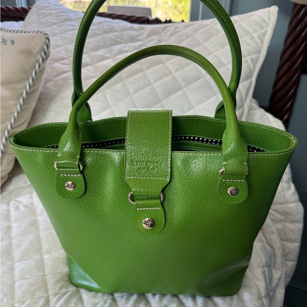 Kate Spade vintage Green Leather Tote Bag